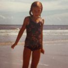Betsy, age 8, on the beach in Ft. Lauderdale, Florida.