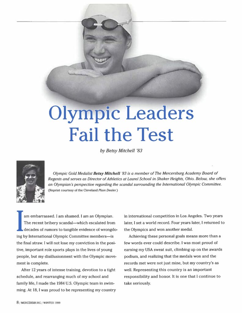 Olympic Leaders Fail the Test - Page 1